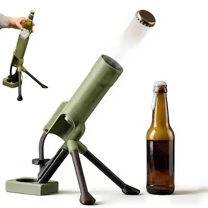 Décapsuleur mortier pour bouteille de bière, décapsuleur pop-up, lanceur de capsules tactique, bouton-poussoir mains libres, exclusivité homme, décoration de bar et de bureau