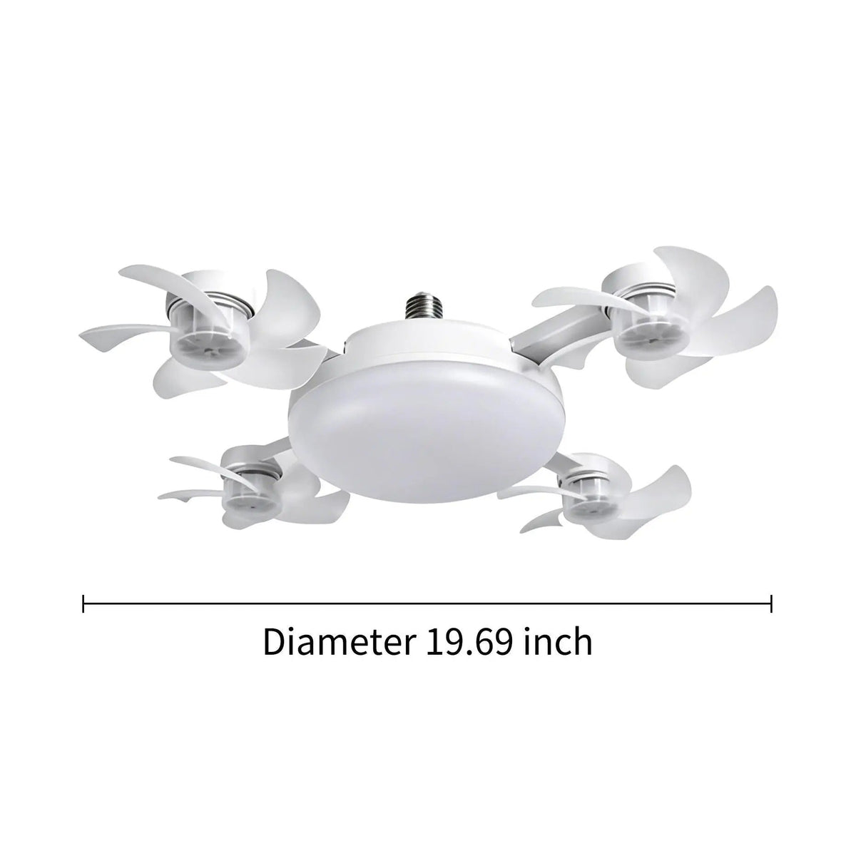 2026 Neuer E27-Sockel Deckenventilator mit Licht – 2-in-1 leiser LED-Ventilator mit Fernbedienung, energiesparende Kühl- und Beleuchtungskombination für das Schlafzimmer zu Hause