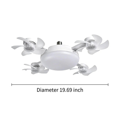 2026 Neuer E27-Sockel Deckenventilator mit Licht – 2-in-1 leiser LED-Ventilator mit Fernbedienung, energiesparende Kühl- und Beleuchtungskombination für das Schlafzimmer zu Hause