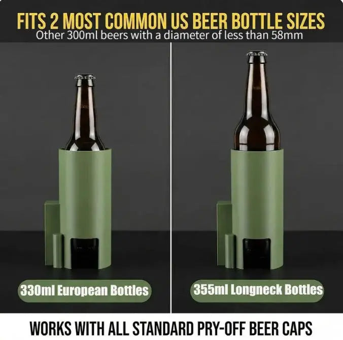 Décapsuleur mortier pour bouteille de bière, décapsuleur pop-up, lanceur de capsules tactique, bouton-poussoir mains libres, exclusivité homme, décoration de bar et de bureau