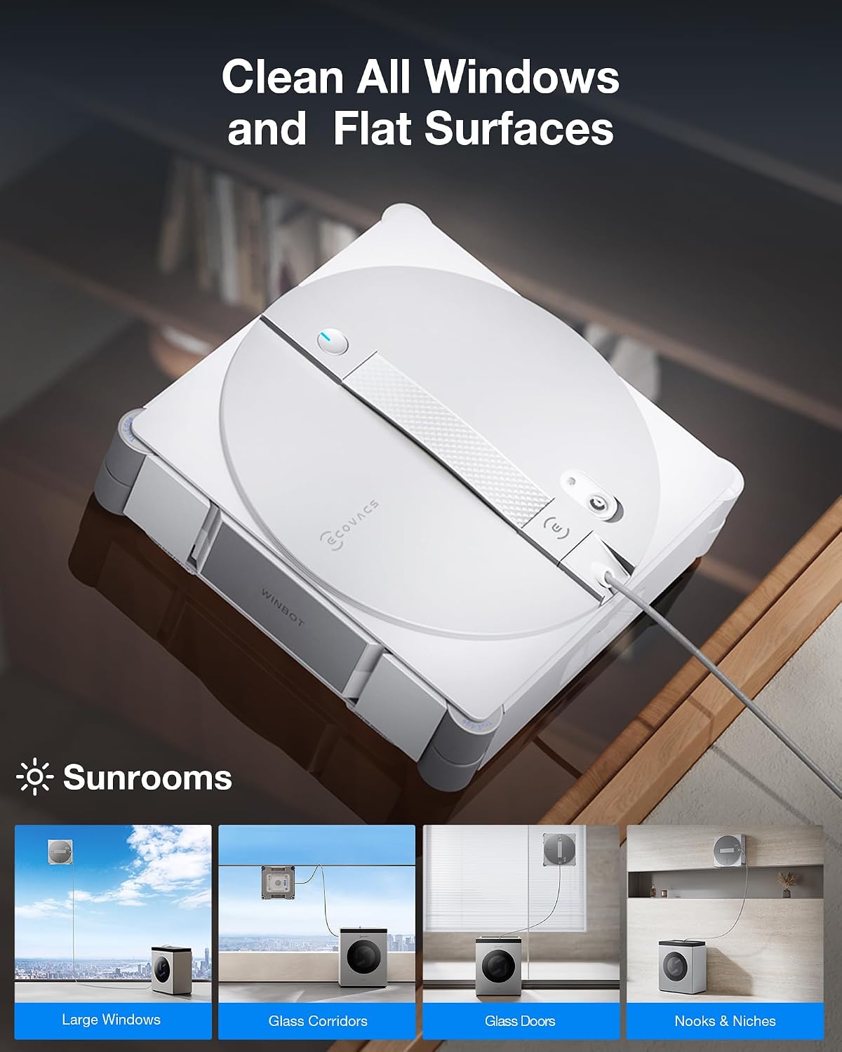 WINBOT W3 OMNI Smart Window Cleaning Robot with Auto-Wash Station
