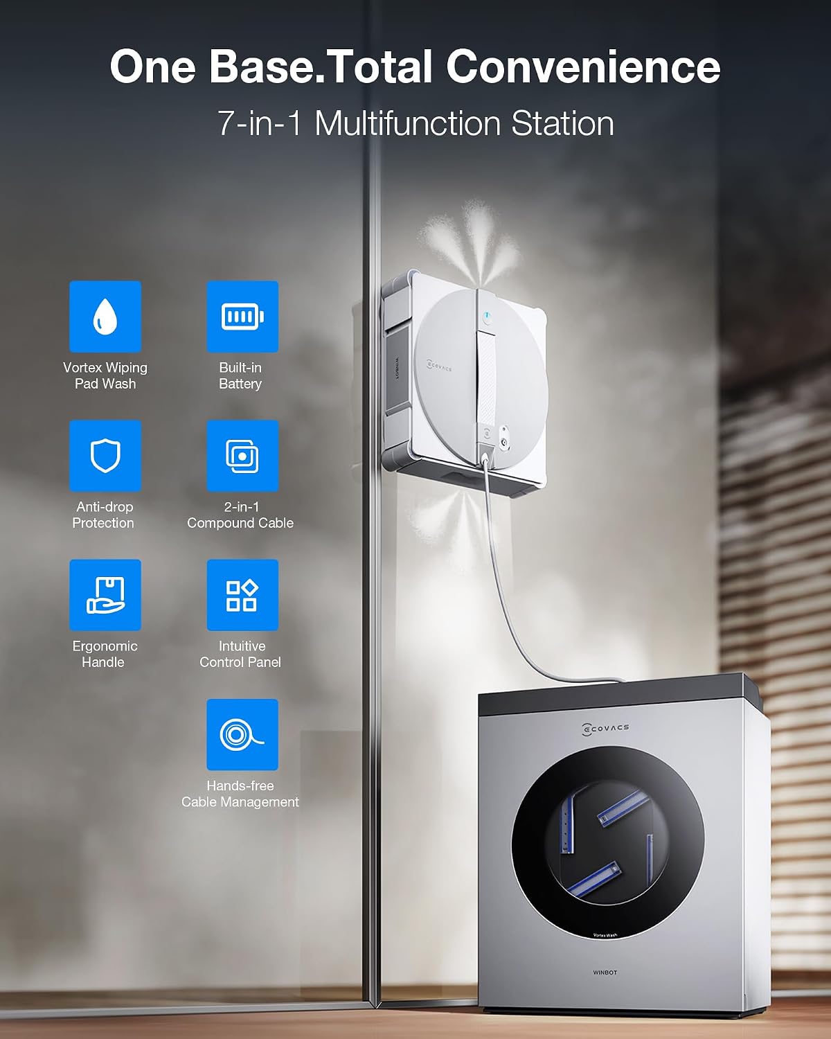 WINBOT W3 OMNI Smart Window Cleaning Robot with Auto-Wash Station