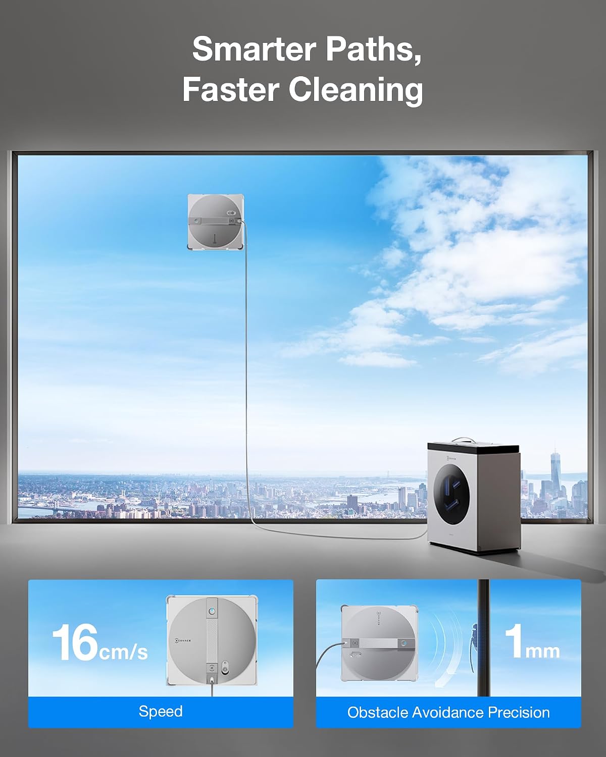 WINBOT W3 OMNI Smart Window Cleaning Robot with Auto-Wash Station