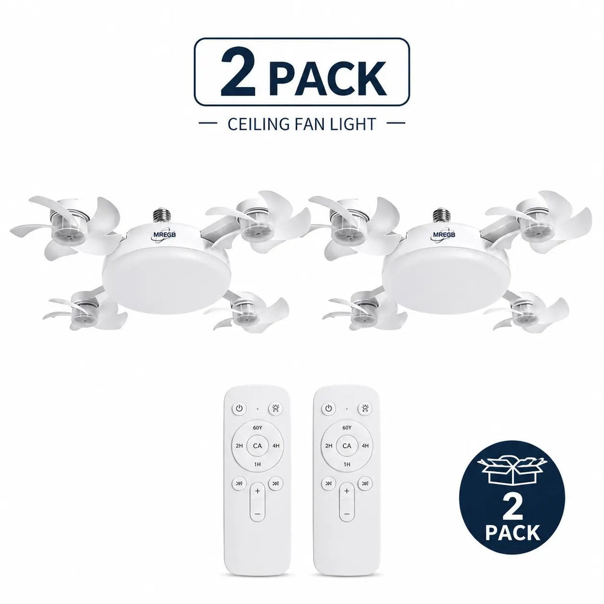 2026 Neuer E27-Sockel Deckenventilator mit Licht – 2-in-1 leiser LED-Ventilator mit Fernbedienung, energiesparende Kühl- und Beleuchtungskombination für das Schlafzimmer zu Hause