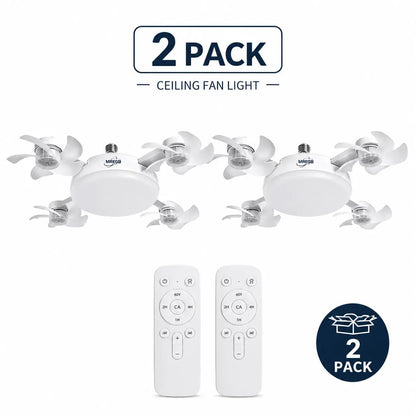 2026 Neuer E27-Sockel Deckenventilator mit Licht – 2-in-1 leiser LED-Ventilator mit Fernbedienung, energiesparende Kühl- und Beleuchtungskombination für das Schlafzimmer zu Hause