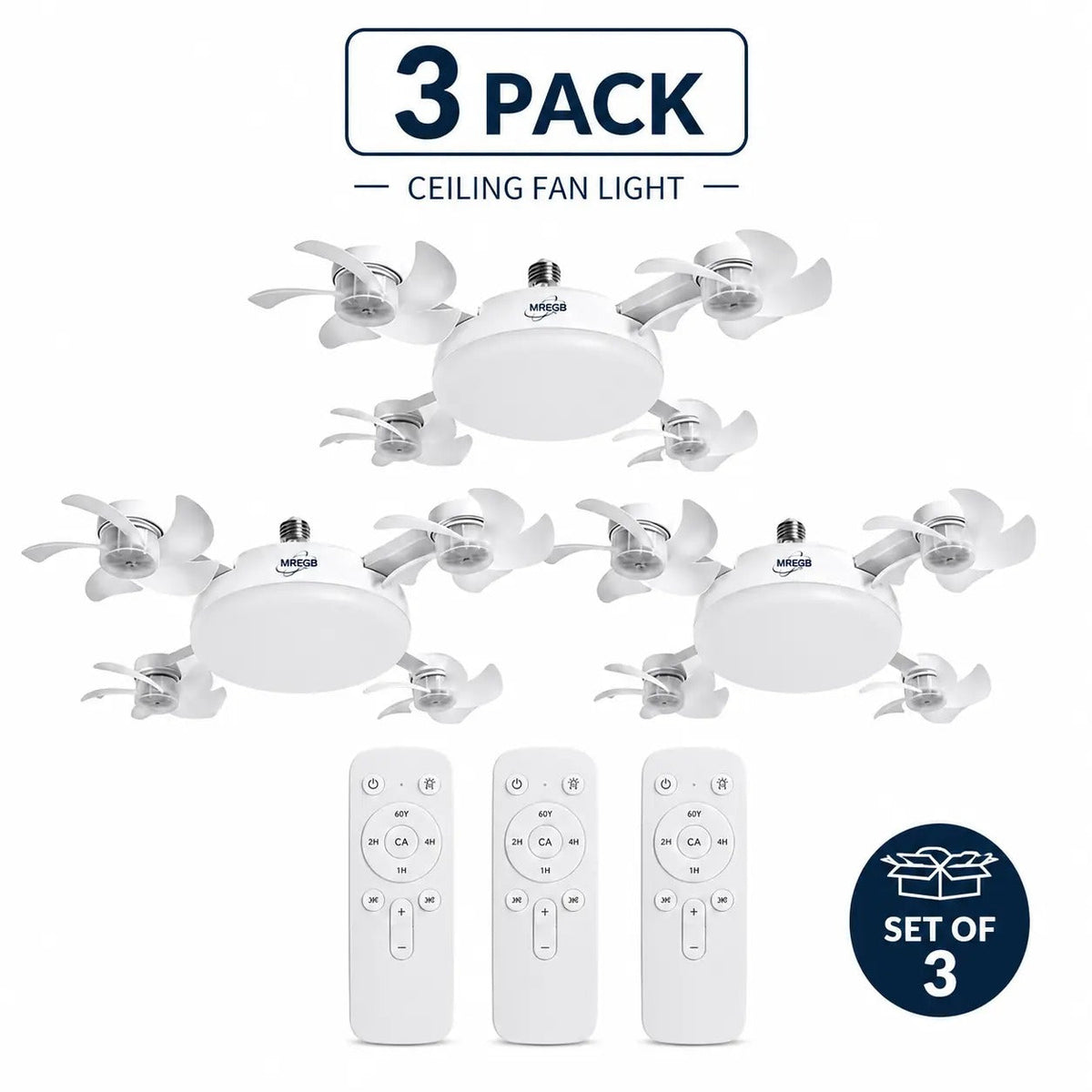 2026 Neuer E27-Sockel Deckenventilator mit Licht – 2-in-1 leiser LED-Ventilator mit Fernbedienung, energiesparende Kühl- und Beleuchtungskombination für das Schlafzimmer zu Hause