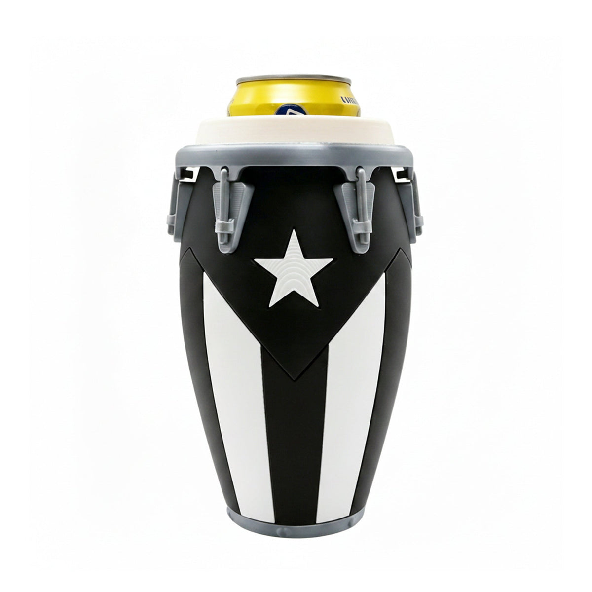 Conga Style Can Holder, 3D Printed 12oz Can Stand, Portable Drink Carrier, Unique Beverage Rack, Perfect for Parties and Festivals