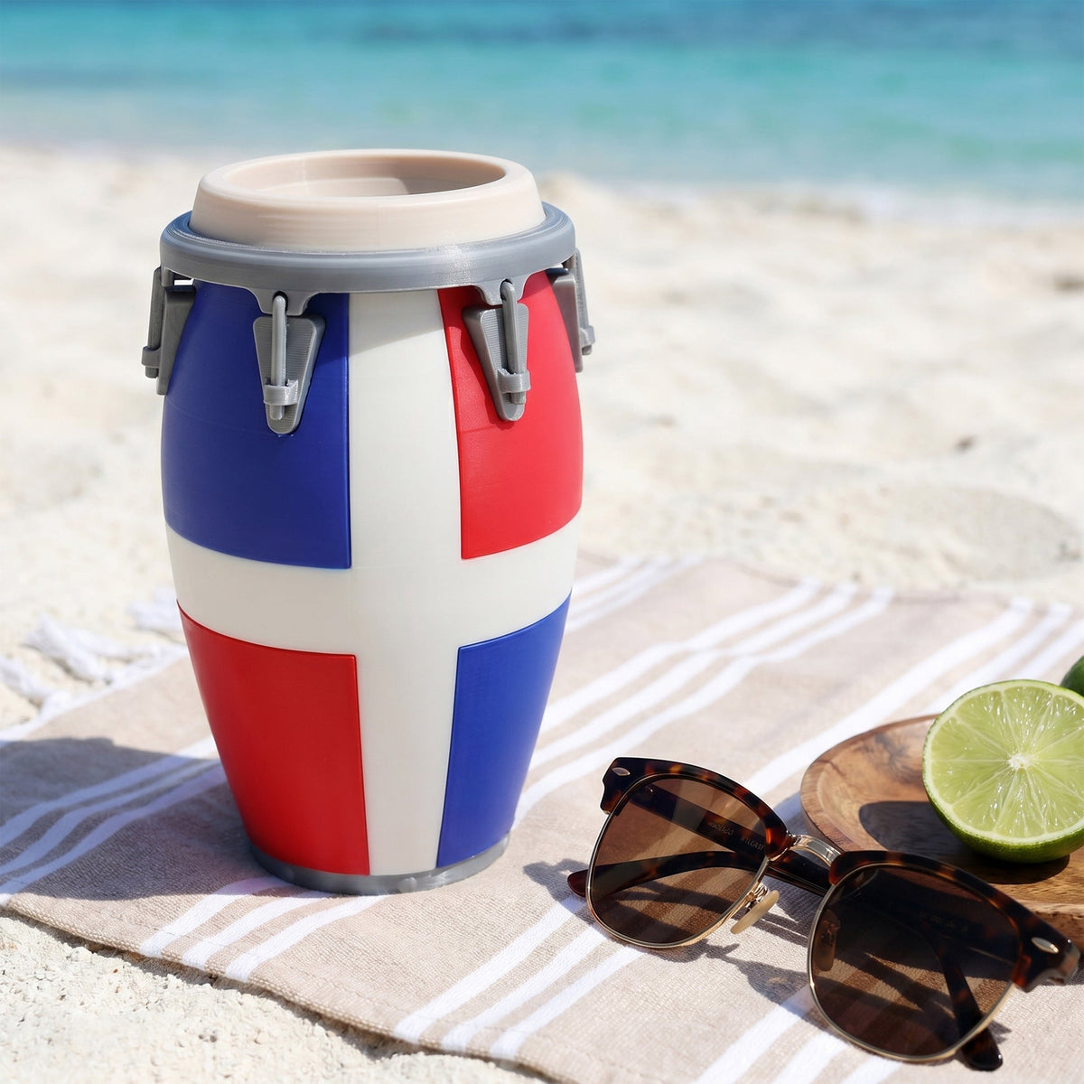 Conga Style Can Holder, 3D Printed 12oz Can Stand, Portable Drink Carrier, Unique Beverage Rack, Perfect for Parties and Festivals
